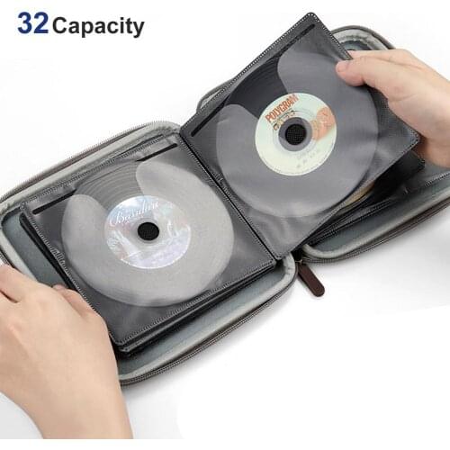 Portable CD DVD Case Holder Portable Wallet Storage Organizer For Car Case Holder Holder Album Box Carry Pouch Bag With Zipper