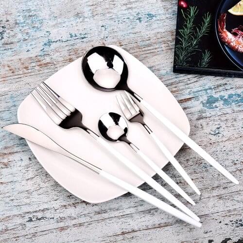 Stainless Dinnerware Tableware Steak Knife Spoon Fork Fuit Sets Washing Kitchen Utensils Cutlery Lunch Of Dishes Complete Dinner