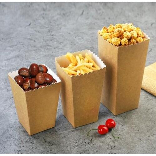Disposable take out package chicken rice box square popcorn box