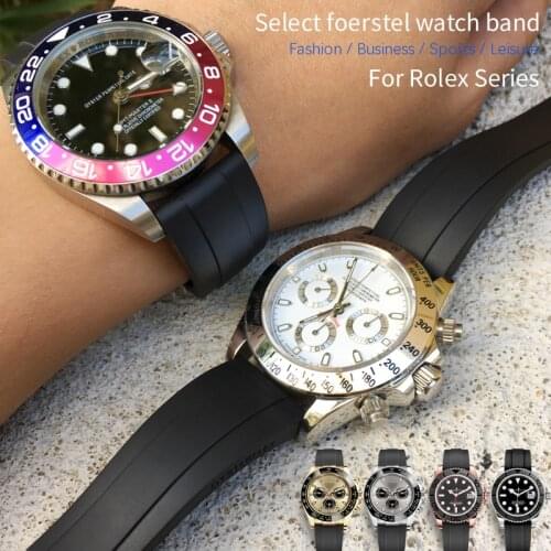 20mm Fluorine Rubber High Quality watch band special for Role-watch Daytona Yacht Master Silicone Strap Submariner Oysterflex