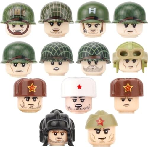 WW2 Soviet Union Army Soldiers Figures Building Blocks Military US 101st Airborne Division Weapons Guns Parts Mini Bricks Toys