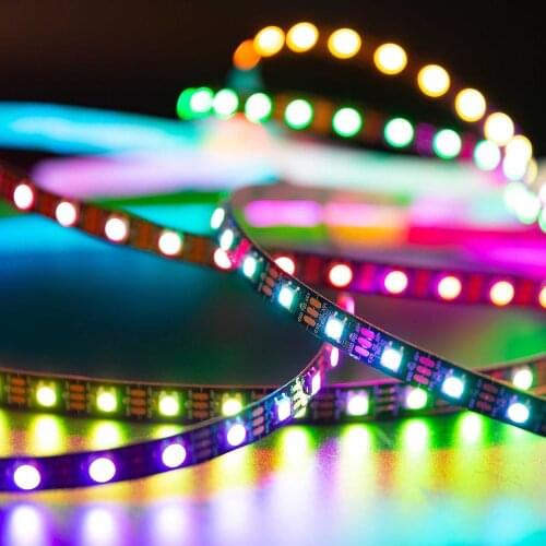 5m 5V WS2812B Led Strip light Individually Addressable WS2812 Smart RGB Led pixel strips Black/White PCB Waterproof IP30/65/67