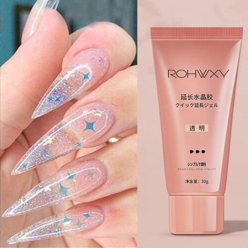 30/15ML Nail Extension Gel Soak UV Building Clear White Acrylic Crystal Jelly UV Gel for Nail Extend Glue Manicure Tools