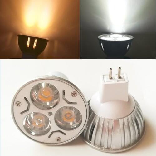 High brightness LED spotlight MR16 12V GU10 85-265V 220V/110V 3W LED lamp bulb replace home halogen 20W 35W warm white cool