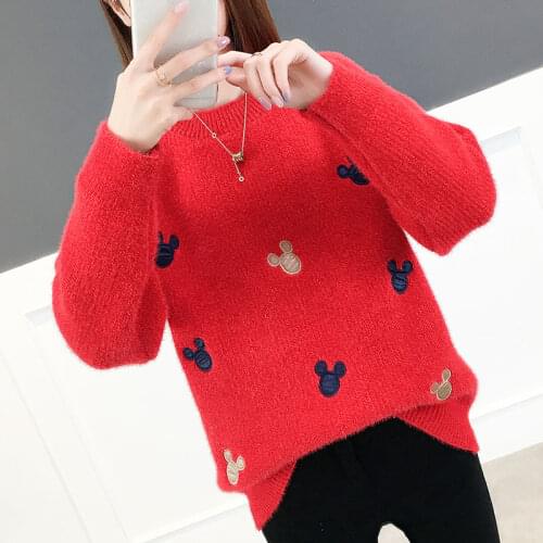 Women Knit Pullover Sweater 2020 New Autumn Winter Clothes Warm Half Turtleneck Long-sleeved Knitwear Tops Jumper Female AA372