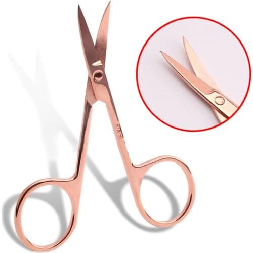 1PC Stainless Steel Eyebrow Scissor Trimmer Eye Brow Eyelashes Nose Hair Scissor Manicure Scissors Cutter Nail Makeup Tools