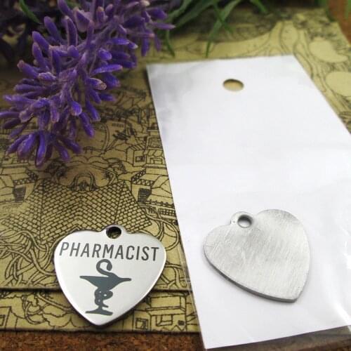 10pcs--"pharmacist"stainless steel charms more style for choosing DIY Charms pendants for necklace