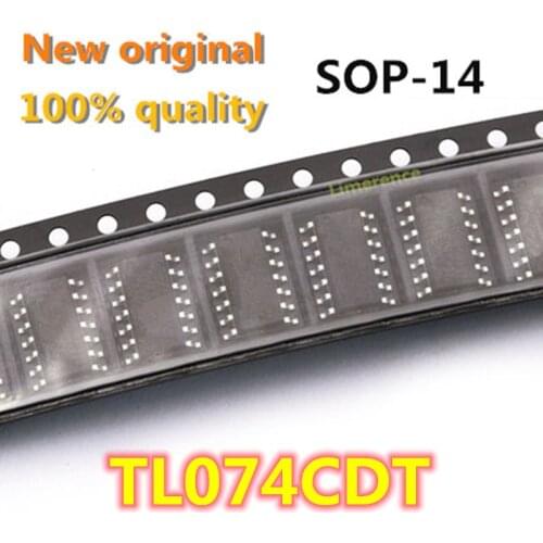 10PCS TL074CDT SOP14 TL074 SOP TL074C SMD 074C TL074CDR SOP-14 new and original IC