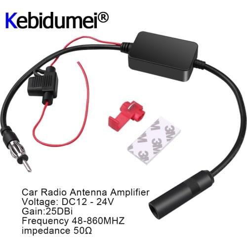 12V Auto Car Radio FM Antenna Signal Amplifier Booster For Marine Car Vehicle FM Amplifier 88-108MHz Universal