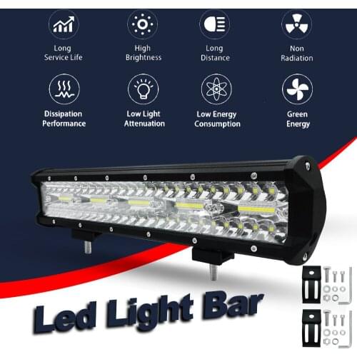 15 Inch 300W 12V 24V Offroad Car LED Work Light for 4x4 Truck ATV SUV 4WD Boat Combo Beam LED Light Bar 6000K Free Shipping