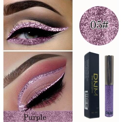 16 Colors Pearlescent Sequins Liquid Eyeliner Shiny Color Long Lasting Sweatproof Eye Makeup Cosmetics Tools Maquiagem TSLM2