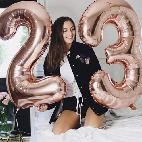 32inch Big Foil Birthday Balloons Helium Number Balloons Happy Birthday Party Decorations