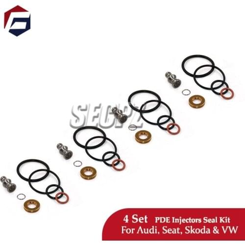 4 Sets PDE Injectors Seal Kit FOR Audi Seat for Skoda for VW Seat 1.9TDI #1417010997 038198051B Replacement Accessories