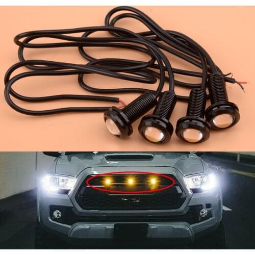 8Pcs 12V Car LED Amber Grille Mark Light Fit for Chevrolet Colorado Silverado Ford Raptor