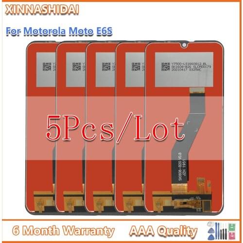 5pcs/lots LCD For Motorola Moto E6s 2020 XT2053-1 XT2053-2 XT2053-3 Display Touch Screen Sensor Digiziter Assembly All Tested