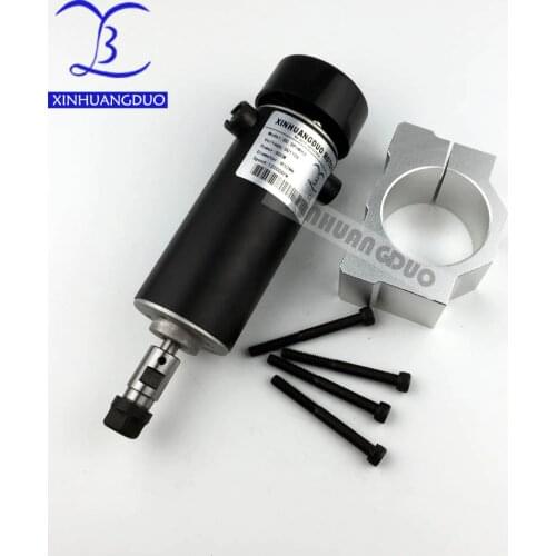 500W DC spindle ER11 collet 52mm diameter DC 0-100 CNC Carving Milling Air cold Spindle Motor For Engraving+ 52MM bracket