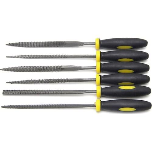 6Pcs 140mm Mini Metal Filing Rasp Needle File Wood Tools Hand Woodworking