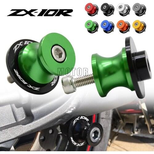 8MM For Kawasaki ZX10R 2013-2018 ZX-10R ZX 10R 10 R CNC Motorcycle Rear Swingarm Sliders Spools Stand Screws Swing Arm Protector