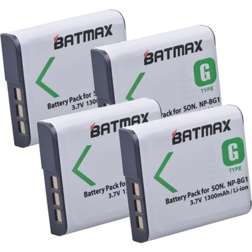 4-Pack NP-BG1 NP BG1 NP-FG1 Batteries for SONY Cyber-shot DSC-H3 DSC-H7 DSC-H9 DSC-H10 DSC-H20 DSC-H50 DSC-H55 DSC-H70 DSC-H90