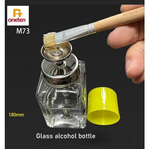 Amaoe M73 Glass Alcohol Bottle Customized Version Glass Washing Water Bottle Press Type Metal Pipe Clean Tools