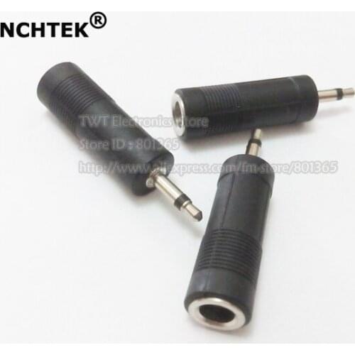 NCHTEK 3.5mm 1/8" Male Plug Mono to 6.3mm 1/4" Female Jack Audio Adapter Converter/Free shipping/5PCS