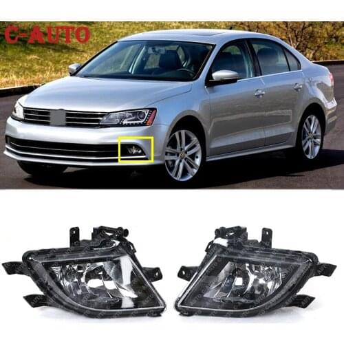 Car Front Halogen Fog Light Fog Lamp With Bulbs Fog lamp For VW Jetta 2015 2016 2017 16D941699 /16D941700 Car-styling