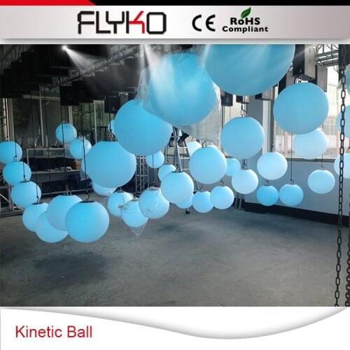 Free shipping LED kinetic lifting ball stage lightdmx winch led kinetic lighting