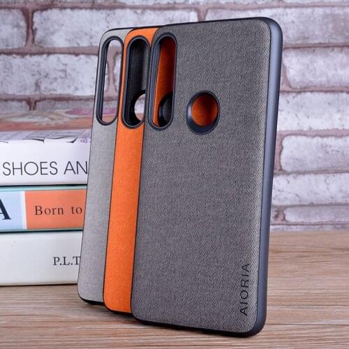Case for Motorola Moto G8 Play coque Luxury textile Leather skin soft TPU hard PC phone cover for moto g8 play case funda