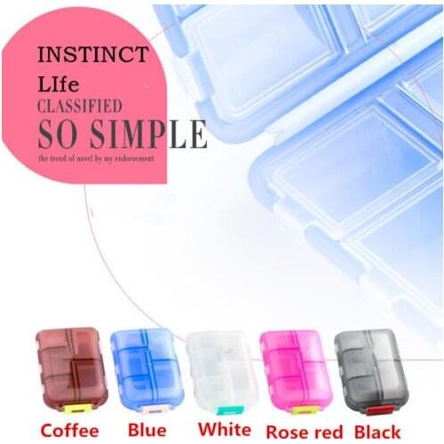 Hot Sale Double Layer Medicine Drug Pill Box Storage Case Container Weekly Sort Folding Vitamin Pill Case With Small Partitions