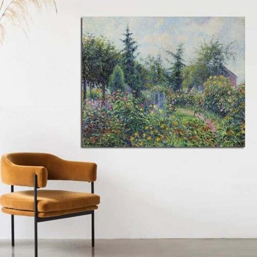 Camille Pissarro Flower Bush Canvas Painting Prints Living Room Home Decoration Modern Wall Art Oil Painting Posters Pictures