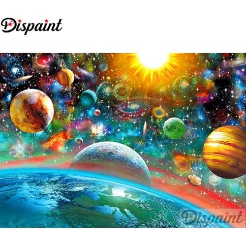 Dispaint Full Square/Round Drill 5D DIY Diamond Painting "Planet landscape" Embroidery Cross Stitch 5D Home Decor A10745
