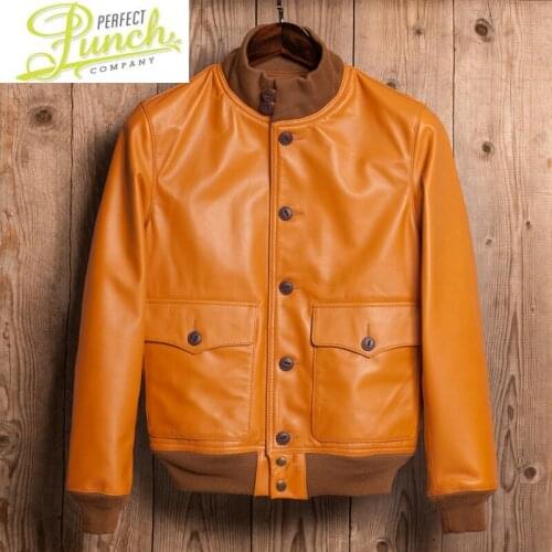 Cow Men Genuine Bomber Korean Motorcycle Slim Mens Leather Jacket Jaqueta De Couro M7228 YY1000