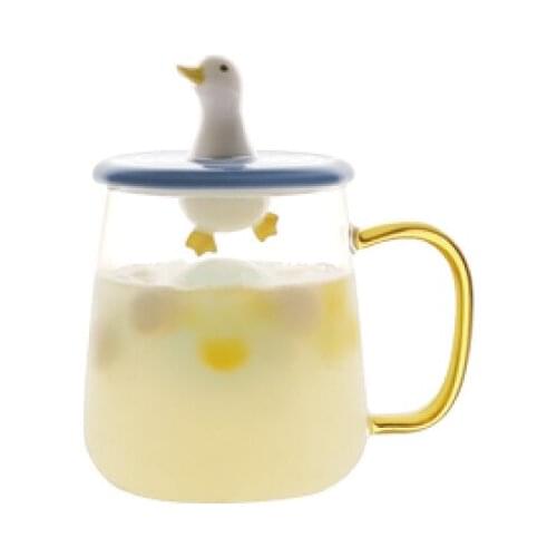 Cute Nordic Coffee Glass Mug Animals Milk Water Home Garden Glass Cup Espresso Juice Vasos De Cristal Resistant Glass Cup EA60BL