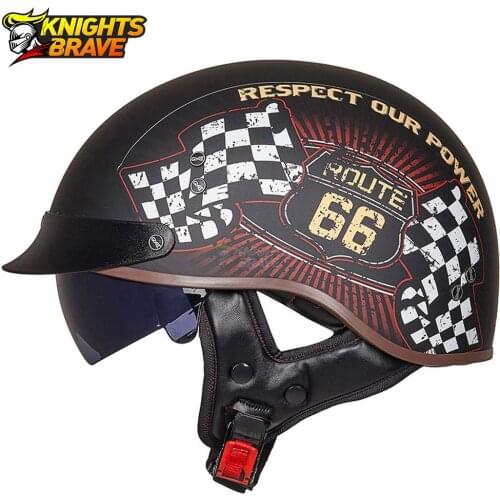 Casco Moto Retro Motorcycle Helmet Moto Helmet Scooter Vintage Half Face Biker Motorbike Crash Moto Helmet DOT Certification