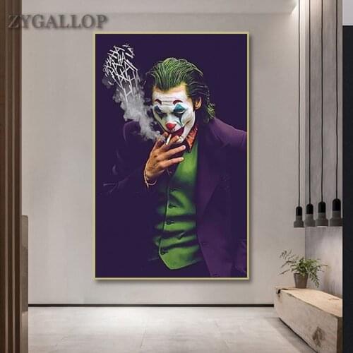 Joker Wall Art Canvas Painting Posters Prints HD Comics Movie 2019 Joker Wall Pictures for Living Room Cuadro Bedroom Wall Decor