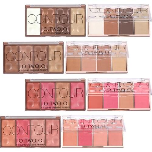 OTWOO Face Shading Contour Powder Palette Bronzer Blusher Cosmetics Long Lasting Easy to Color modify the facial Oil Control