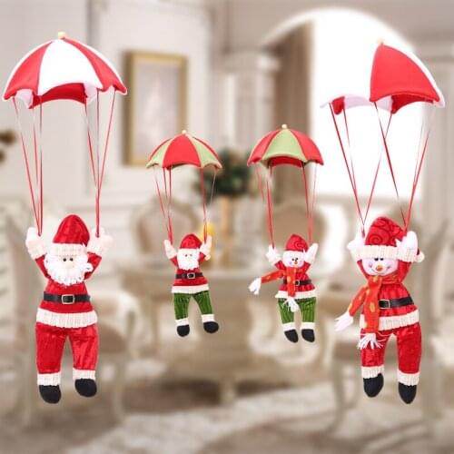 Christmas Doll Parachute Santa Claus Snowman Home Ceiling Decorations New Year Xmas Shopping Mall Hanging Pendant Ornaments
