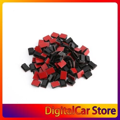 100Pcs Self Adhesive Cable Clips Wire Holder Clamps Data Cable Wire Management Cord Tie Holder Fixed Clips for driving recorder