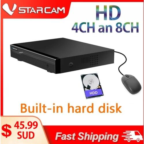 Vstarcam NVR 8ch*HD 4ch/8ch Wi-Fi Network Video Recorder Surveillance PoE NVR 4/8Channel For HD 4MP 3MP 2MP IP Camera ONVIF2.4
