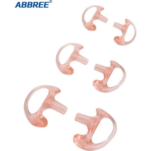 ABBREE Replacement Earmold Soft Silicone Earpiece Earphone Accessories for BaoFeng Walkie Talkie Air Acoustic Coil Tube Audio Ki
