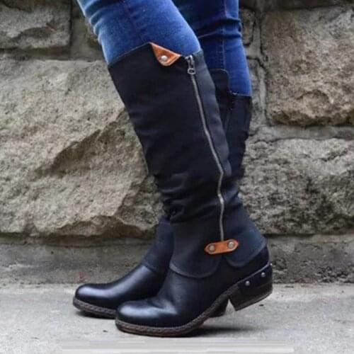 VIP VIP Leather Women Boots Winter with Snow Boots Female Winter Work Casual Shoes Sneaker High Top Rubber Mid-Calf Boots