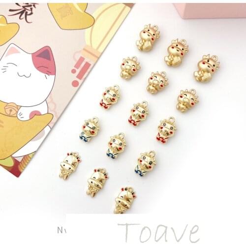 Zodiac Cows Birth Year Cartoon Cute Three-dimensional Fu Niu Pendant DIY Earrings Bracelet Shoes Bag Pendant Material