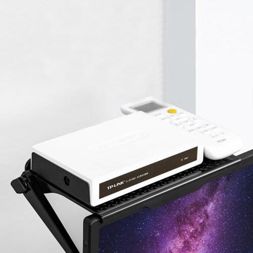 Multi-functional Adjustable Storage Rack TV Computer LCD Display Rack Screen Storage Bracket Screen Top Shelf Rack Holder 1pcs