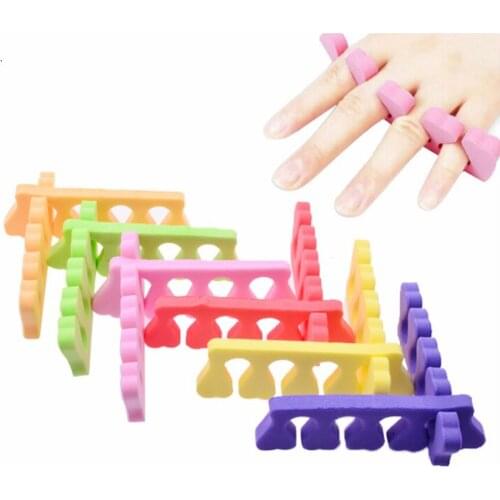 10Pcs/Set Pedicure Nail Art Toes Separators Fingers Foot Heart Shape Foam Sponge Soft Beauty Feet Profession Tools Send Randomly