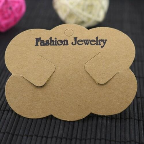 100pcs Hair Accessory Brown Packaging Paper Packing Cards Jewelry Cards Hairpin Cards
