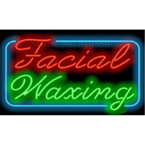 17*14" Facial Waxing NEON SIGN REAL GLASS BEER BAR PUB LIGHT SIGNS store display Restaurant Shop Beauty Advertising Lights