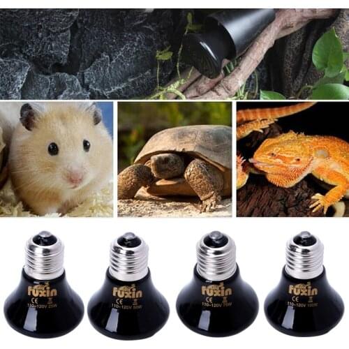25/50/75/100W 110-1220V Pet Reptile Breeding Ceramic Emitter Heated Heater Light Lamp Bulb