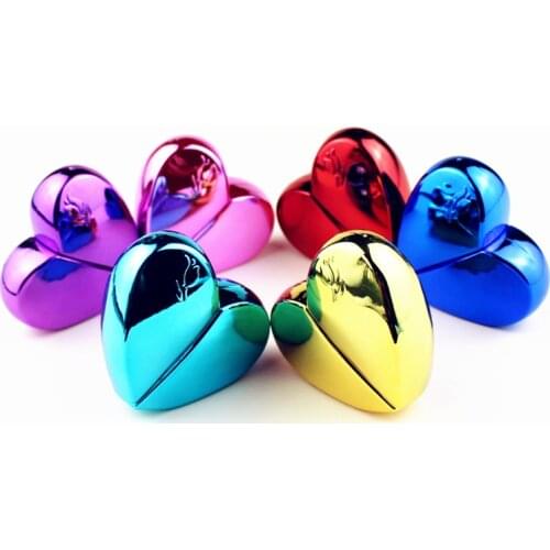 6pcs/lot 25ml Heart Shaped Glass Perfume Bottles with Spray Refillable Empty Perfume Atomizer for Women 6COLORS