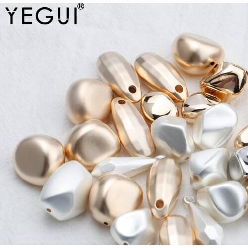 YEGUI M814,jewelry accessories,18k gold plated,0.3 microns,diy pendants,material CCB,diy earrings,jewelry making,20pcs/lot