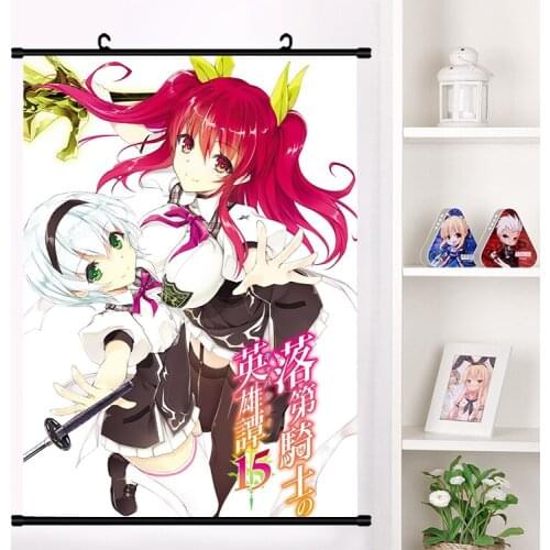 Anime STELLA VERMILLION IKKI KUROGANE Wall Scroll Poster Wall Hanging Mural Rakudai Kishi no Cavalry Poster Home Decor Art Gift